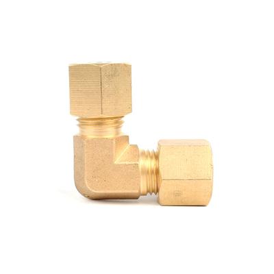 China OEM Brass Brass Pipe Fittings 90 Degree Male Union Elbow Compression Fittings for sale