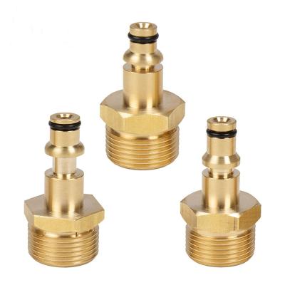 China Hose Brass Connector M22 Hex Thread to Quick Connector Adapter Substitute for Car Washing Machine for sale