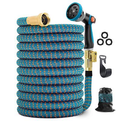 China Variable Flow Control 25FT 50FT 75FT Expandable Magic Garden Hose 10 Spray Patterns Flexible 100FT Hose Set for sale