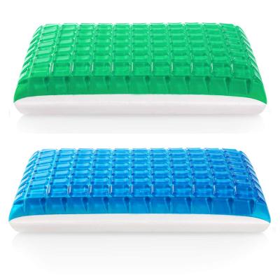 China Anti-Apnea Gel Memory Foam Pillow Silicone Gel Memory Foam Cooling Pillow for sale