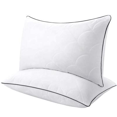 China Inflatable Bed Pillows for Sleeping, Hypoallergenic Pillow for Side and Back Sleeper Hotel Pillows with Super Soft Plush Fiber Fill, Queen for sale