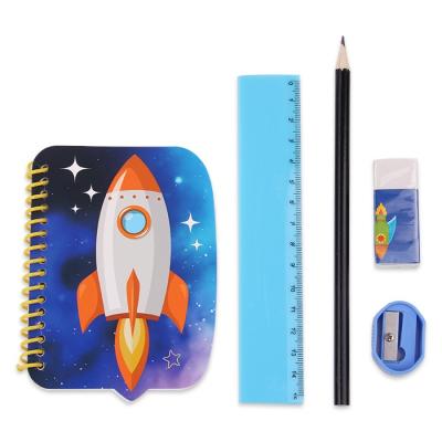 China BETWEEN THE PITS Kids Gift Set Stationery Galaxy Outer Space Cartoon Stationery Set Supplies Wholesale Cartoon Stationery Set for sale