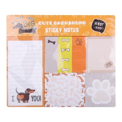 China Promotional Customized Paper Sticky Note BETWEEN THE PITS Self Adhesive Dachshund Printing for sale