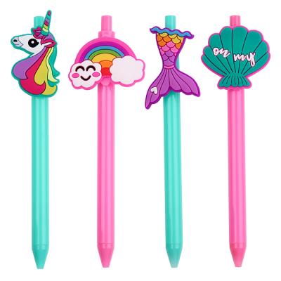 China Cute Ball BETWEEN THE PITS Cute Ballpoint Pen Tip BP3639 Pen Custom Funny Cartoon Unicorn Character Promotional Pen for sale