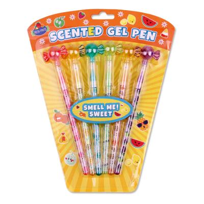 China BETWEEN THE PITS Normal Gel Pen Kawaii Promotion Fancy 0.5mm Glitter Gel Ink Pen With Fruit Scent SLW05 for sale