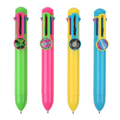 China office & Pen BP9801B BETWEEN THE PITS Custom School Promotional Plastic 8 in 1 Multi Color Pen for sale