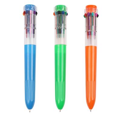 China BP9102 Multi Color BETWEEN Pen Promotional Advertising 10 PITS Multi Color Retractable Pen for sale