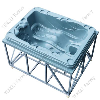 China Spa Shell Manufacturing Fast Delivery Double Seating Couple Hot Tub Acrylic Fiberglass Shell Forming Mold for sale