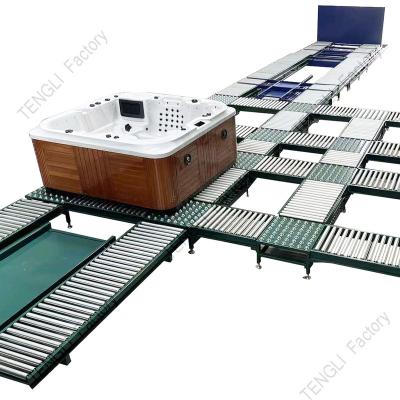 China Sanitary Ware Industry Making Spa Bathtub Production Line Roller Conveyor Belt Conveyor Roller Assembly Line Conveyors for sale