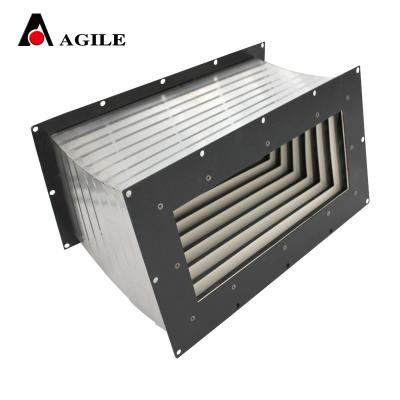 China CNC Machine Tool Metal Steel Square Accordion Cylinder Telescopic Dust Bellow Cover for sale