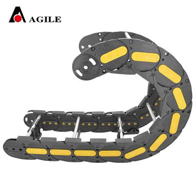 China Moving Cable Pad 68*200 Self-lubricating Aluminum Nylon Cable Chain For Long Run for sale