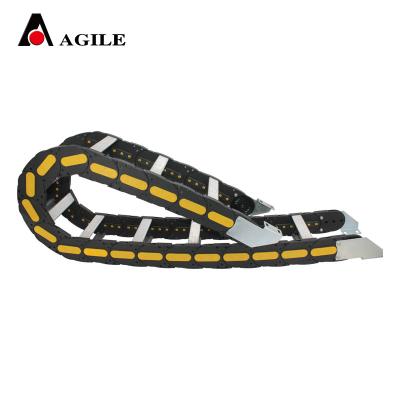 China Cable Protection 60*150 Mm TSK Moving Type For Heavy Duty Long Run Wide Width Nylon Aluminum Frame Cable Carrier for sale