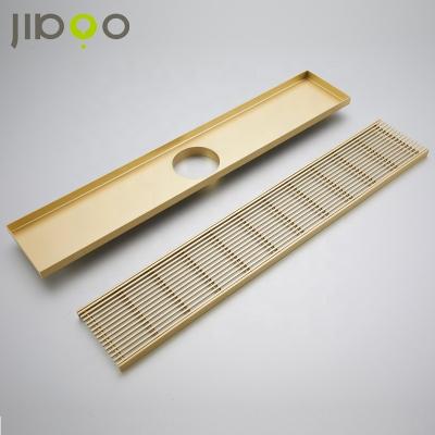 China Modern JIBOO 600-1800 Mm Brushed Gold Shower Channel Drain for sale