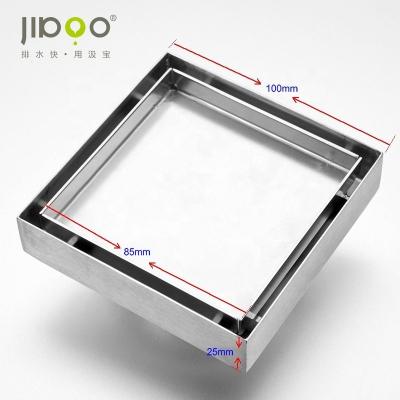 China Modern Small MOQ Stainless Steel Square Bathroom Drain Trap Floor Trap for sale