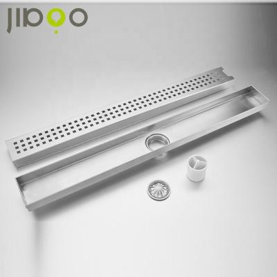 China JIBOO Modern Linear Swept Floor Drain Bathroom Strainer Shower Drain Vertical Channel for sale