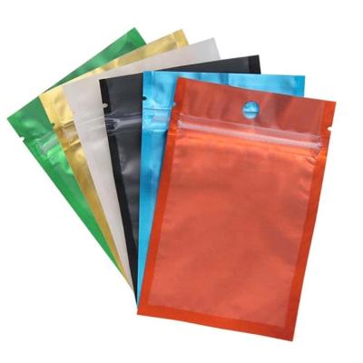 China Factory Competitive Price Security Plastic Mylar Aluminum Foil Smell Proof Bag Ziplock With One Side Clear for sale