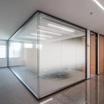 China Easy Installation Modern Factory Wholesale 10mm Thick Sound Proof Office Partition Wall Full Glass Panel for sale