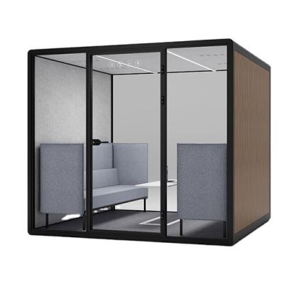 China Adjustable (height) Office Meeting Room Pod Office Pod Movable Soundproof Booth Office Silence Small Privacy Meeting Booth Sound Proof Pod for sale