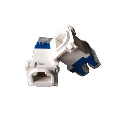 China Telecom CAT6 UTP Keystone Jack Solution RJ45 Wiring Connector 180 Degree Coupler Toolless Jack for sale