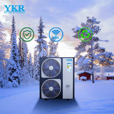 China YKR commercial heatpump COP ERP A+++ R32 WIFI 24KW 30KW DHW high heating cooling Monoblock air source DC inverter air to water heat pump for sale