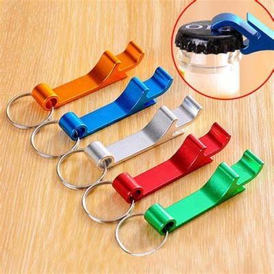 China Customized Aluminum Alloy Logo Customizedlid Bottle Opener Viable Key Chain for sale