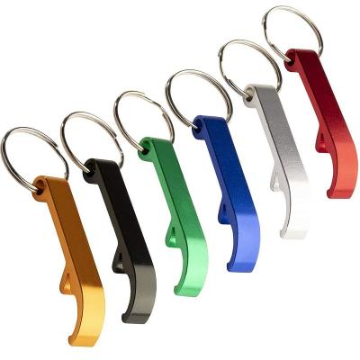 China Wholesale Viable Multifunctional Colorful Aluminum Key Mini Beer Door Bottle Opener Key Chain for sale