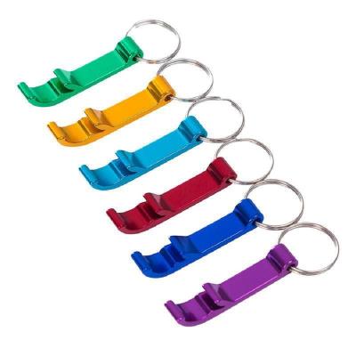 China Wholesale Viable Multifunctional Colorful Aluminum Key Mini Beer Door Bottle Opener Key Chain for sale