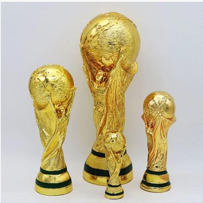 China Wholesale Global Supply Qatar Hercules Cup Football Trophy Fan Natural Resin Trophy Ornament for sale