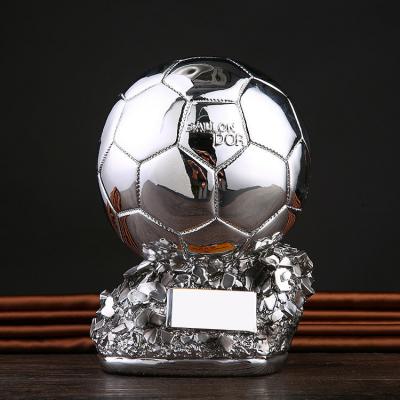 China Wholesale Customized World Soccer Party Resin Trophy Gold Championship Soccer Trophy for sale