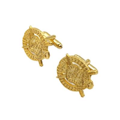 China Europe Wholesale Hot Sale Creative Design Cufflinks Casting Link Clip Gold Plated Cuff Links For Men for sale