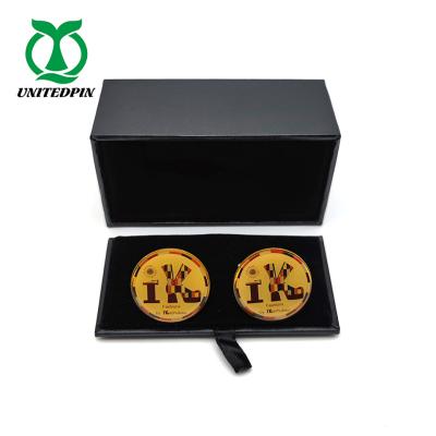 China Factory Worldwide Wholesale Personalized Logo Soft Enamel Custom Metal Badge Cufflink Clothes Decoration Bag for sale