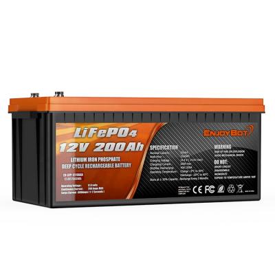 China USA PO4 Caravan Battery 12V 200ah Lithium Iron Phosphate Battery Current Deep Life Cycle Battery For Caravan Boat 595x315x300mm for sale