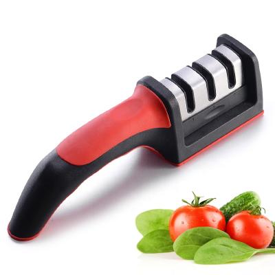 China Hot Sale Amazon Kitchen Tungsten Butcher Household Sustainable Chef Stainless Steel Ceramic Butcher Knife Sharpener Custom for sale