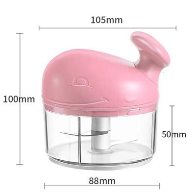 China New ABS Mini Kitchen Sustainable Baby Food Processor Accessory Vegetable Cleaver With Pull Rope for sale