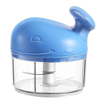 China Magic Professional Omnipotent Vegetable Garlic Mini Food Speedy Pull Chopper 2 Blade Chopper Held 180ml Whale Hand Viable Shape Easy for sale