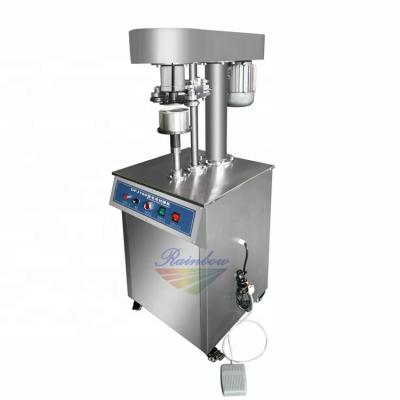 China Semi Automatic Vertical Beverage Beer Tin Can Sealing Machine for sale