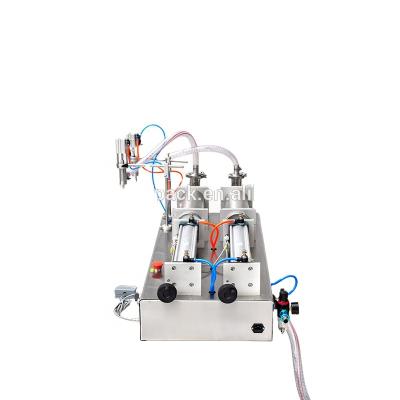 China Desktop Beverage Double Nozzles Semi Automatic Water Filling Machine for sale