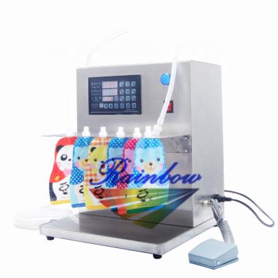 China High Accuracy Beverage Spout Small Tabletop Bag Filling Machine for sale