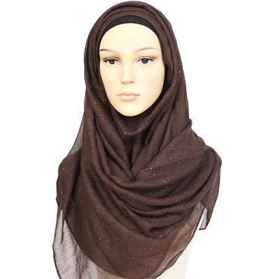 China 2020 New Hot Selling Monochrome Veil Instant Puddle Gold Women Hijab Scarf Shawl for sale