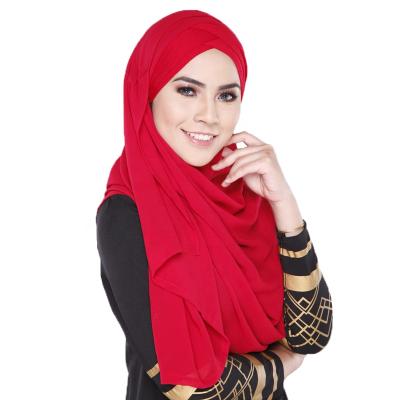 China Plain High Quality Hijab Scarf Tank Top Women Hijab Stoles Wholesale Plain Stretchy Scarves for sale