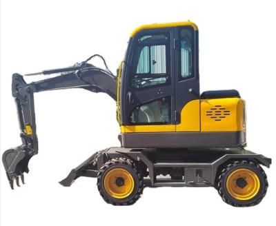 China Original Engine Small Hydraulic Wheel Excavator 3700kg with 0.26m3 Bucket Capacity for sale