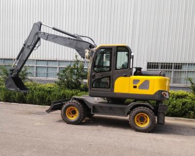 China Korea Hydraulic Valve Komamax PW85-9 Excavator 6-8 Ton Wheel Excavator Large Tractor for sale