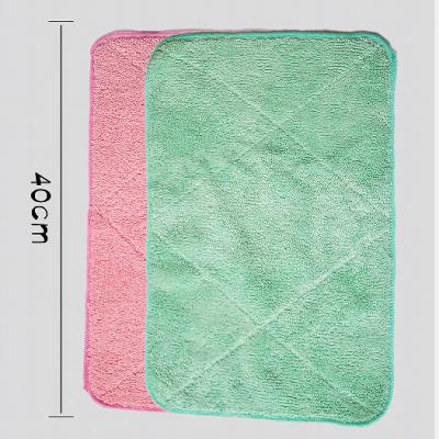 China Sustainable Factory flat cloth clamp mop head clamping type mop replacement cloth microfiber mop cloth for sale