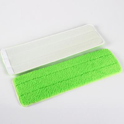 China Sustainable Wholesale microfiber hand-free mop cloth cleaning floor thickness mop head for sale