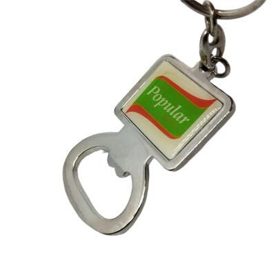 China China Company Birthday Gift Metal Bottle Opener Bar Restaurant Sticker Portable Zinc Alloy Bottle Opener Key Chain for sale