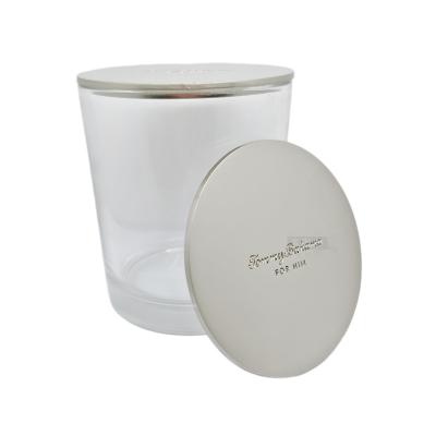 China Hot Selling Customizable Flat Round Aromatherapy Candle Metal Lid for sale