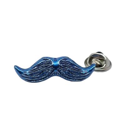 China 3D animation around the beard badge production of the color process badge gift collection blue embossed special-shaped badge for sale