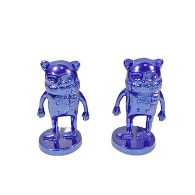 China Mini Manufacturers Supply Stereoscopic Electric Blue Color Cartoon 3D Metal Figures Peripheral Figures For Figure Design for sale