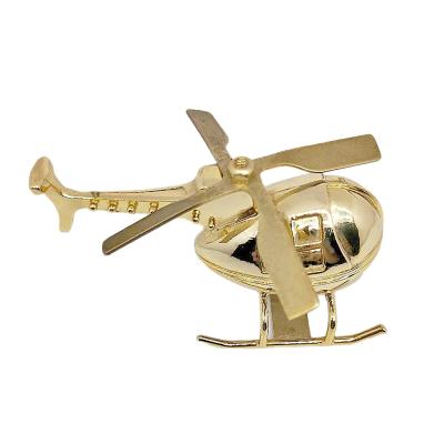 China Creative professional zinc alloy die casting desktop model helicopter model desktop decoration aircraft can be designed and customized for sale