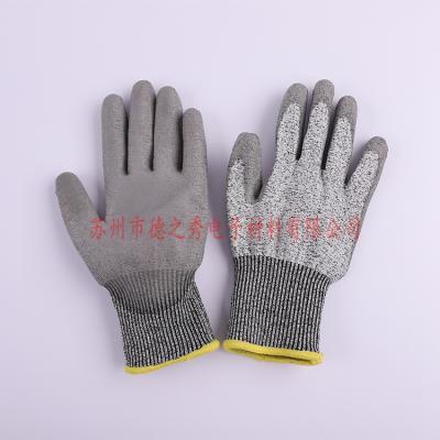 China Gray Car Repair Construction Hand Anti-slip Dark Mechanic Cut Resistant Gloves for sale